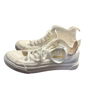 Esprit Luna Women’s White High Top Canvas Sneakers Size 8M Casual Shoes